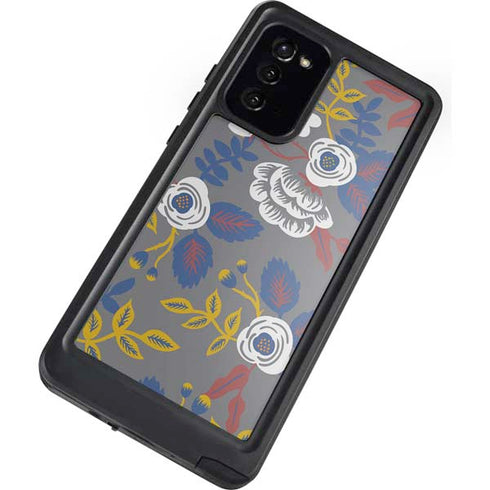 Autumn Grey Floral Galaxy Note20 5G Waterproof Case