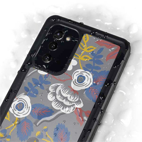 Autumn Grey Floral Galaxy Note20 5G Waterproof Case