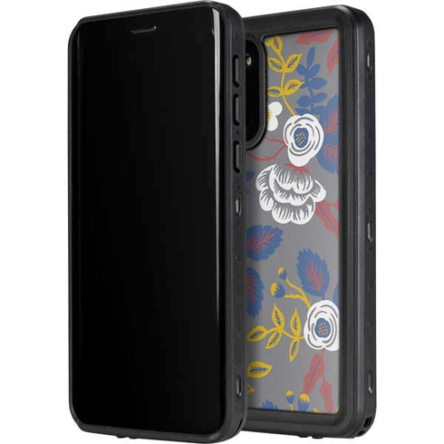 Autumn Grey Floral Galaxy S20 Plus Waterproof Case