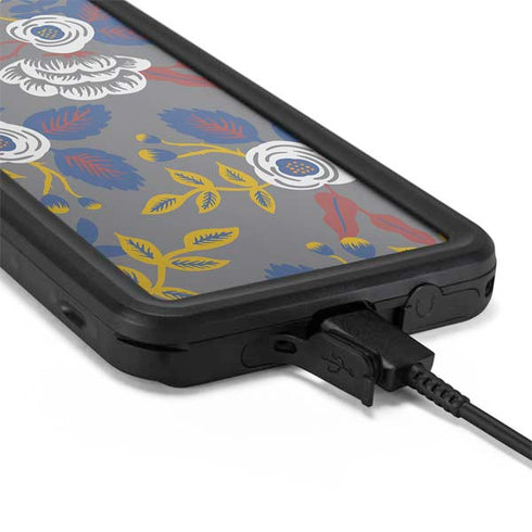 Autumn Grey Floral Galaxy S20 Plus Waterproof Case