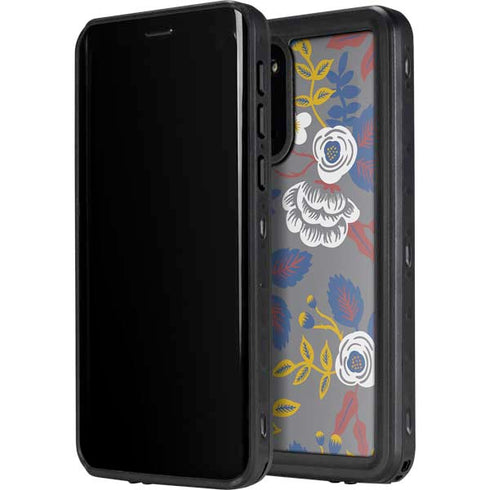 Autumn Grey Floral Galaxy S20 Waterproof Case