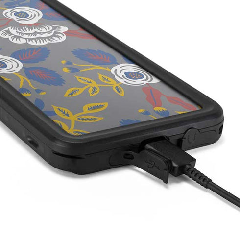 Autumn Grey Floral Galaxy S20 Waterproof Case