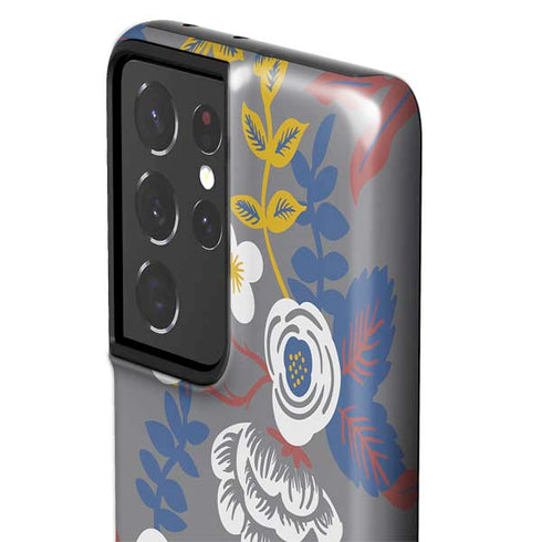 Autumn Grey Floral Galaxy S21 Ultra 5G Pro Case