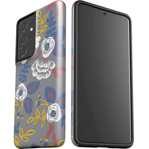 Autumn Grey Floral Galaxy S21 Ultra 5G Pro Case