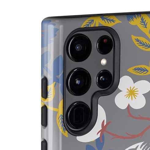 Autumn Grey Floral Galaxy S22 Ultra Pro Case