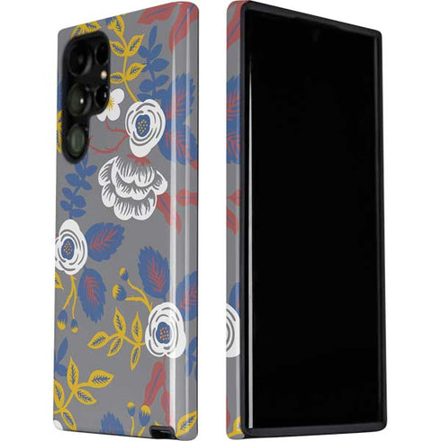 Autumn Grey Floral Galaxy S22 Ultra Pro Case