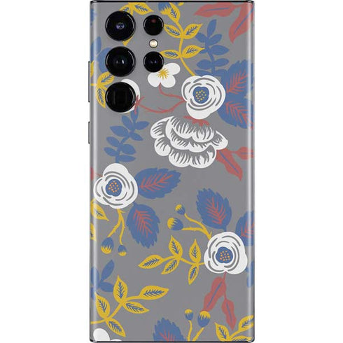 Autumn Grey Floral Galaxy S22 Ultra Skin