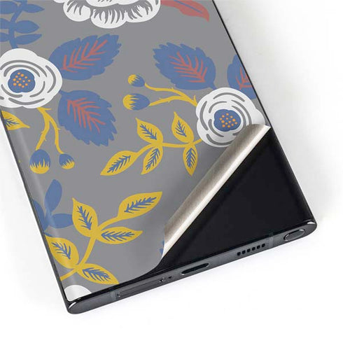 Autumn Grey Floral Galaxy S22 Ultra Skin