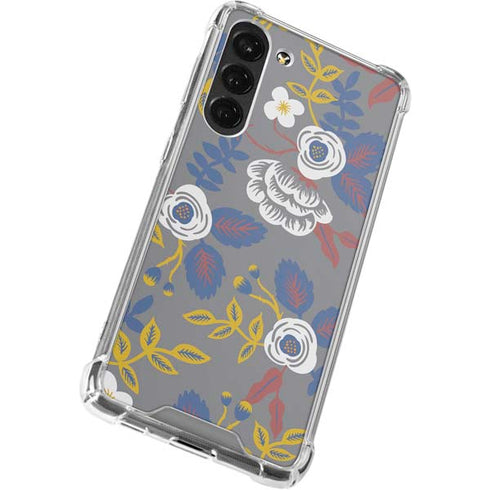 Autumn Grey Floral Galaxy S23 Plus Clear Case