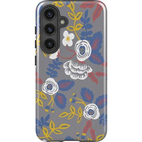 Autumn Grey Floral Galaxy S24 Plus Impact Case