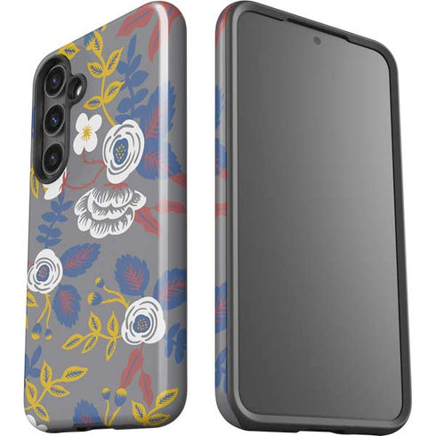 Autumn Grey Floral Galaxy S24 Plus Impact Case