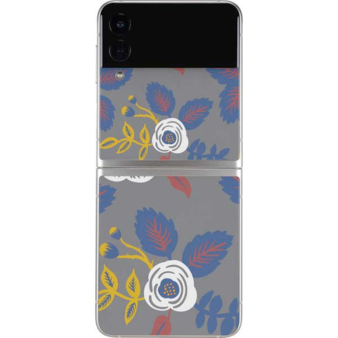 Autumn Grey Floral Galaxy Z Flip3 5G Skin