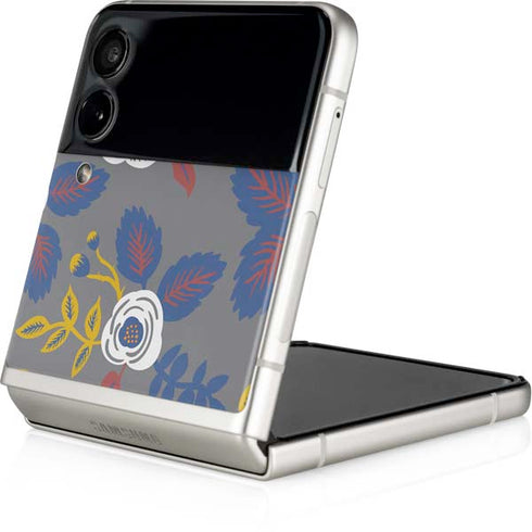 Autumn Grey Floral Galaxy Z Flip4 5G Skin