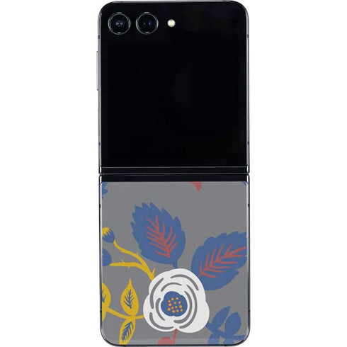 Autumn Grey Floral Galaxy Z Flip5 5G Skin