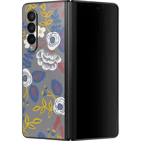 Autumn Grey Floral Galaxy Z Fold3 5G Skin