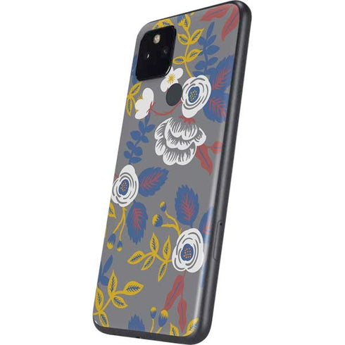 Autumn Grey Floral Google Pixel 4a 5G Skin