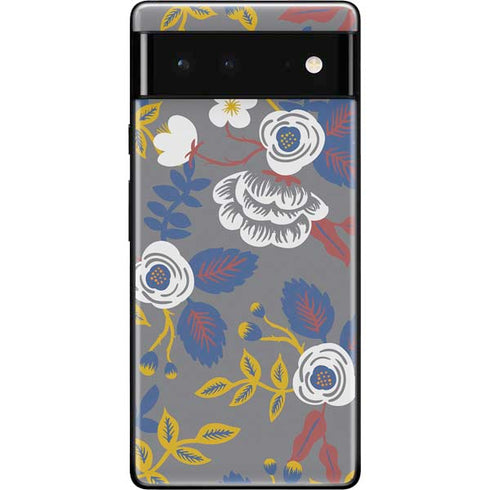 Autumn Grey Floral Google Pixel 6 Skin