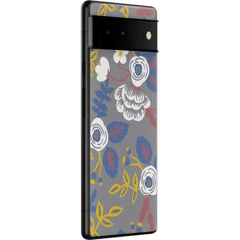 Autumn Grey Floral Google Pixel 6 Skin