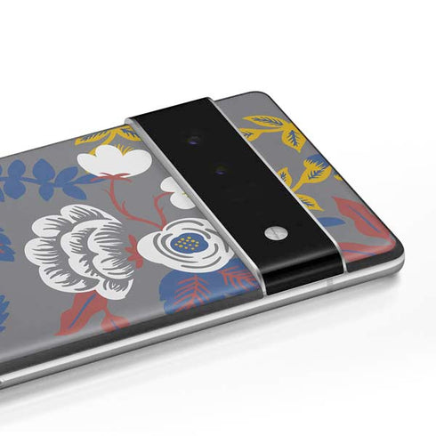 Autumn Grey Floral Google Pixel 6 Skin
