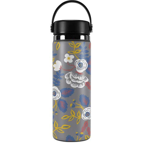 Autumn Grey Floral Hydro Flask 20oz Wide Mouth Skin