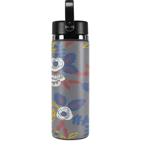Autumn Grey Floral Hydro Flask 20oz Wide Mouth Skin