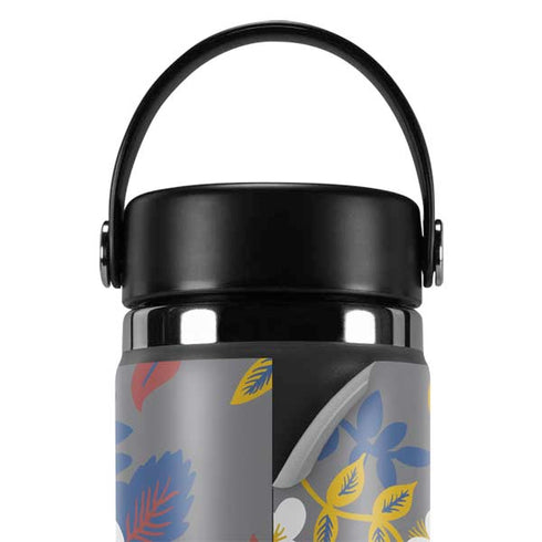 Autumn Grey Floral Hydro Flask 20oz Wide Mouth Skin