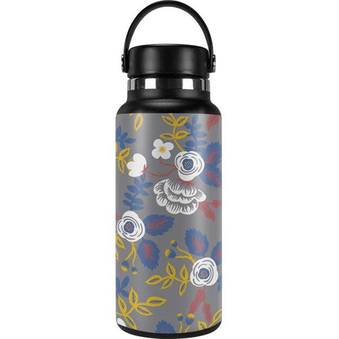 Autumn Grey Floral Hydro Flask 32oz Wide Mouth Skin