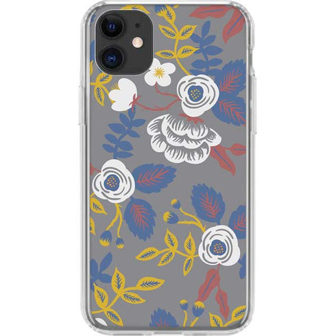 Autumn Grey Floral iPhone 11 Clear Case