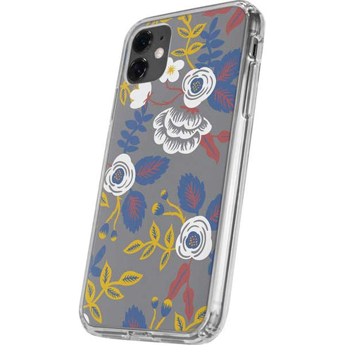 Autumn Grey Floral iPhone 11 Clear Case