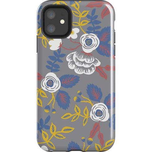 Autumn Grey Floral iPhone 11 Impact Case