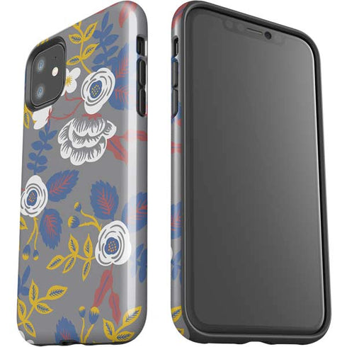 Autumn Grey Floral iPhone 11 Impact Case