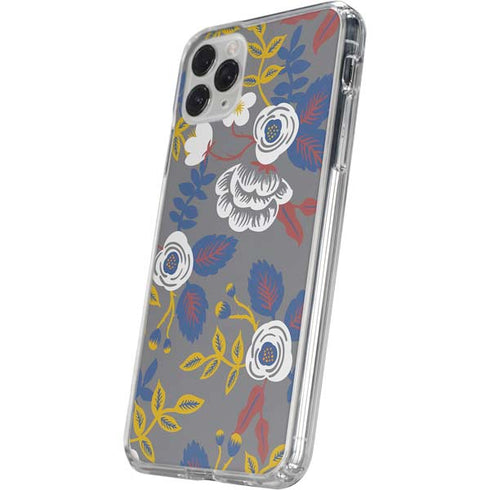 Autumn Grey Floral iPhone 11 Pro Clear Case