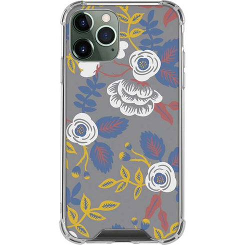 Autumn Grey Floral iPhone 11 Pro Max Clear Case