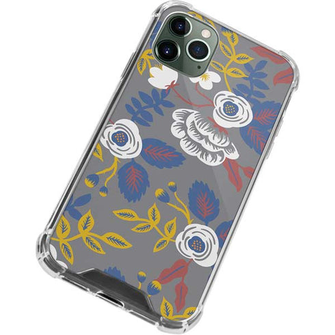 Autumn Grey Floral iPhone 11 Pro Max Clear Case