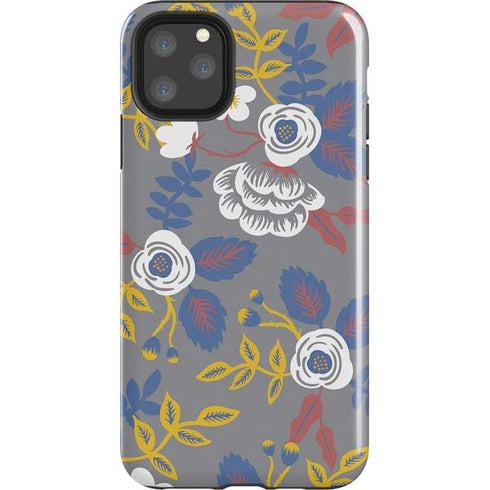 Autumn Grey Floral iPhone 11 Pro Max Impact Case