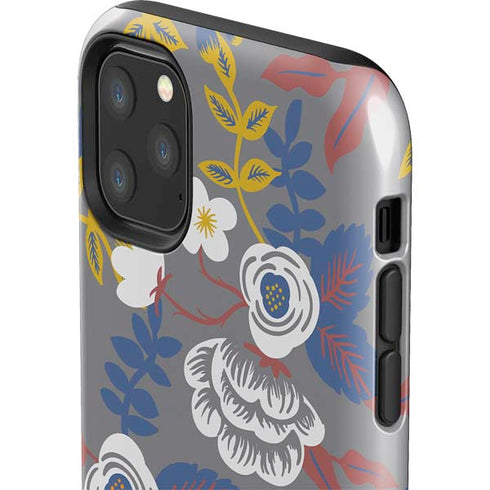 Autumn Grey Floral iPhone 11 Pro Max Impact Case