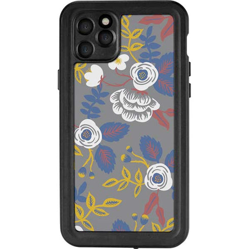 Autumn Grey Floral iPhone 11 Pro Max Waterproof Case