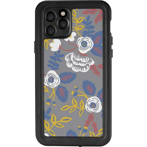 Autumn Grey Floral iPhone 11 Pro Waterproof Case