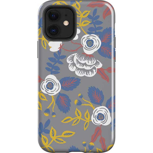 Autumn Grey Floral iPhone 12 Impact Case