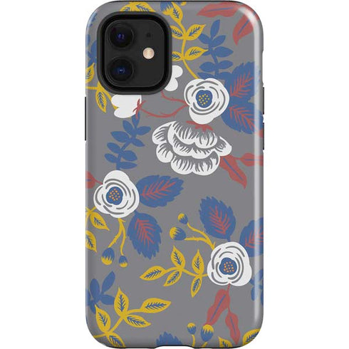 Autumn Grey Floral iPhone 12 Mini Impact Case
