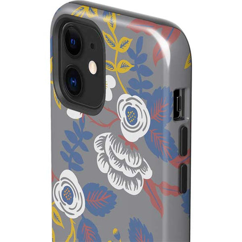 Autumn Grey Floral iPhone 12 Mini Impact Case