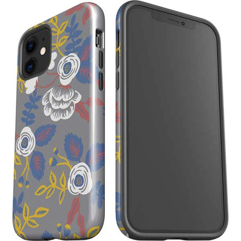 Autumn Grey Floral iPhone 12 Mini Impact Case