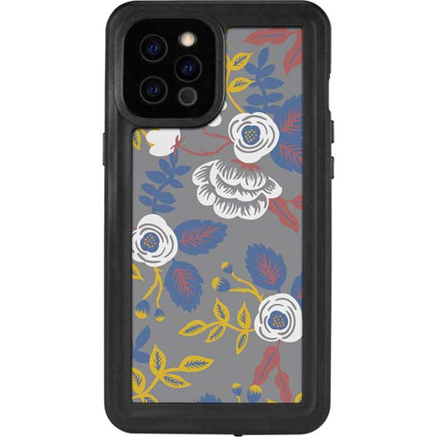 Autumn Grey Floral iPhone 12 Pro Max Waterproof Case