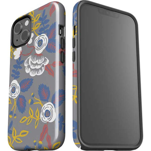 Autumn Grey Floral iPhone 14 Impact Case