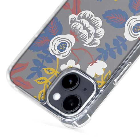 Autumn Grey Floral iPhone 15 Plus MagSafe Case