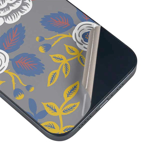 Autumn Grey Floral iPhone 14 Plus Skin
