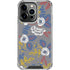 Autumn Grey Floral iPhone 15 Pro Clear Case