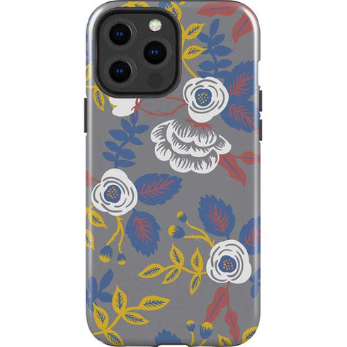 Autumn Grey Floral iPhone 15 Pro Max Impact Case