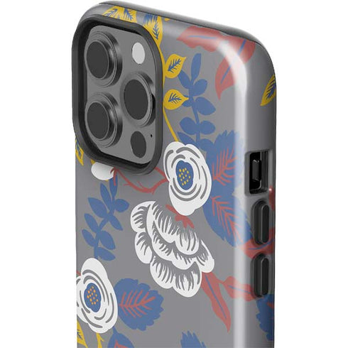 Autumn Grey Floral iPhone 15 Pro Max Impact Case