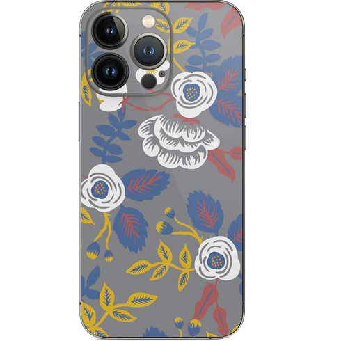 Autumn Grey Floral iPhone 14 Pro Skin